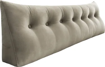 Produktbild von Großes ergonomisches Kopfteilkissen Keilkissen aus Samt, Lesekissen, Keilkissen, Rückenkissen, Ruhekissen, Dekokissen