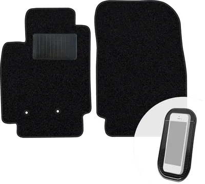 Produktbild von moto-MOLTICO Vorne Fußmatten Auto Velours Autoteppiche Schwarz Automatten Set 2-teilig passend für Renault Clio III 2005-2011