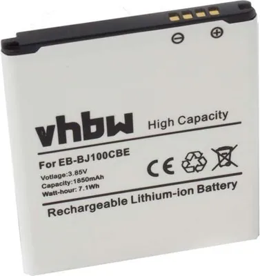 Produktbild von vhbw Akku kompatibel mit Samsung Galaxy SM-J100H/DD, SM-J100H/DS, SM-J100FN, SM-J100H, SM-J100HZB Handy Smartphone Telefon (1850 mAh, 3,85 V, Li-Ion)