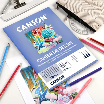 Zdjęcie produktu dla CANSON C607603000 CANSON Zeichenheft, blanko, 120 g/qm, DIN A4