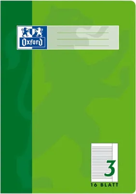Produktbild von Oxford Schulheft DIN A4 Lineatur 3 / liniert 16 Blatt