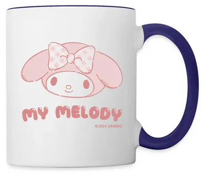 Produktbild von Spreadshirt My Melody Portrait Tasse Zweifarbig, One size, Weiß/Kobaltblau