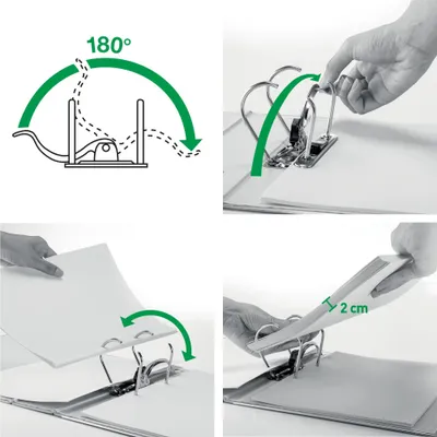 Productafbeelding van Leitz kwaliteitspresentatiemap 180° Active Solid, 5 stuks, A4, smal, met afgeronde rug