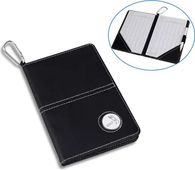 Obrázok produktu pre INF PremiumPolyuretánKožni Držač Golf Kartice sa Ikonama, Karticama & Olovkom - 16x11cm čierna