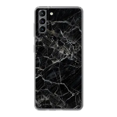 Produktbild von MuchoWow® Handyhülle Schutzhülle Hülle für Samsung Galaxy S21 Plus Marmor - Schwarz - Weiß Silikon Softcase Handy Hülle - Handy-Tasche