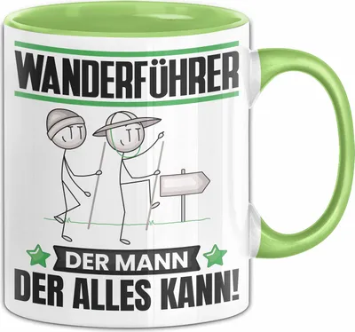 Produktbild von Wanderführer Tasse Geschenk für Wanderführer Der Mann Der Alles Kann Geschenkidee zum Geburtstag (Grün)