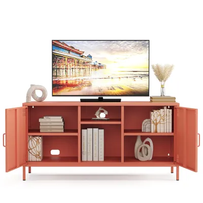 Produktbild von Metall Möbel Pera3, TV-Schrank 3 Regale - 130,5 x 40 x 64,5 cm Lachsfarben