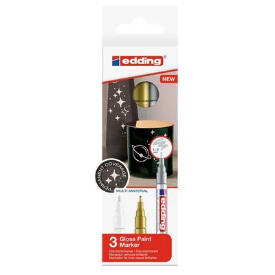 Produktbild von Edding 751 Gloss Paint Marker 3 Einheiten    One Size