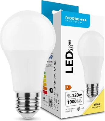 Obrázok produktu pre Modee Lighting LED žiarovka E27 18,5W 2700K A65 (120W)