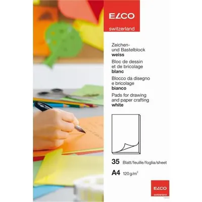 Immagine prodotto di Blocco da disegno a colori A4 120g/mq bianco