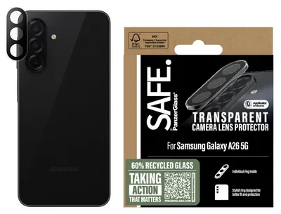 Imagen del producto de Protector de pantalla PanzerGlass SAFE para la cámara, modelo SP, compatible con Samsung Galaxy A26 5G, transparente