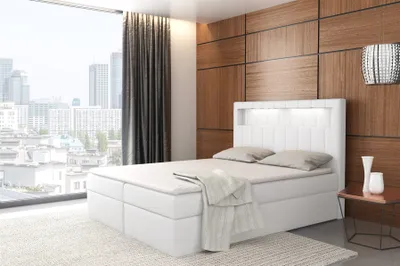 Produktbild von Boxspringbett Schlafzimmerbett STORM 180x200cm inkl.LED