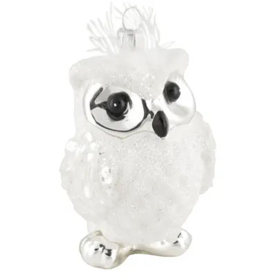 Produktbild von INGE-GLAS® Weihnachts-Hänger Weiße Eule ca 11,5 cm | IG-64354H600