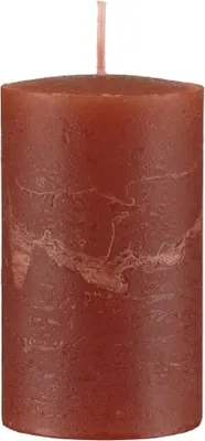Produktbild von Kopschitz durchgefärbte Rustica Kerze, Stumpenkerzen Weihnachtsrot, 10 x 6 cm, 1 Stück, rußarm, tropffrei