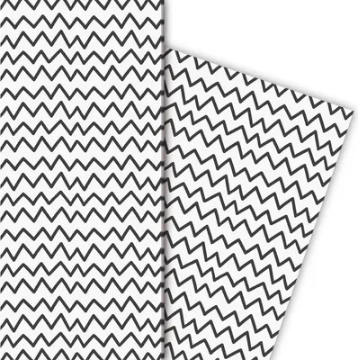 Produktbild von Lustiges Krikel Krakel Geschenkpapier, schwarz weiß - G5196, 32 x 48cm