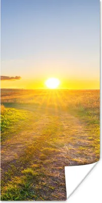 Produktbild von MuchoWow® Poster Sonne - Natur - Landschaft 20x40 cm - Plakat - Foto