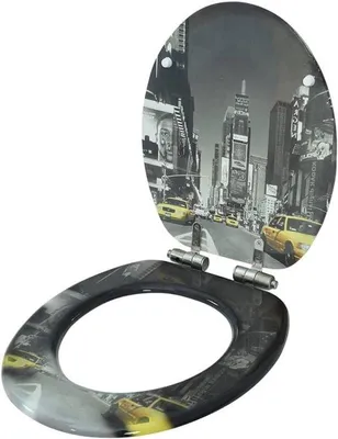 Productafbeelding van Modern toiletdeksel met zachte sluitfunctie - Verbetert de uitstraling van uw badkamer - 45 x 36 x 5 cm.