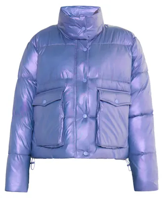 Produktbild von Damen Jacke Lila Größe L aus 100% Polyamid mit schimmernder Steppung