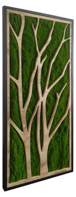 Produktbild von STYLER Wandbild 50x100 cm Tree 3D Pflanzenbild Natur Wanddeko Moosbild Baum Dekoration Wohnzimmer Schlafzimmer Modern Design