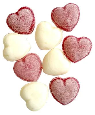 Produktbild von Edel weiß rote Herzbonbons mit Eis und Kirsch Geschmack 150g