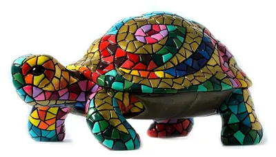 Zdjęcie produktu dla Figurka żółwia mozaikowa, 8 cm