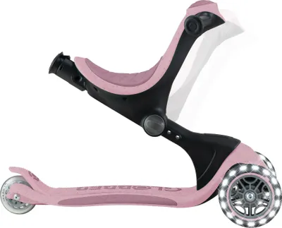 Produktbild von GLOBBER GO-UP DELUXE LIGHTS ECO 360 – 3 in 1 Aufsitzrad, Laufrad, Scooter, 120/80 mm, 3-rädrig, höhenverstellbar, beere