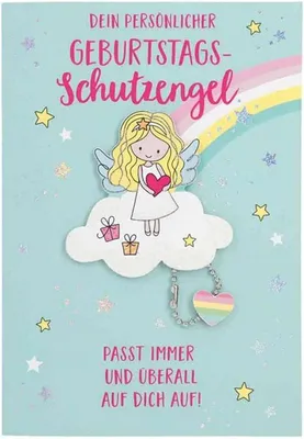 Produktbild von Famanu Geburtstagskarte mit Schutzengel-Motiv - inklusive Umschlag