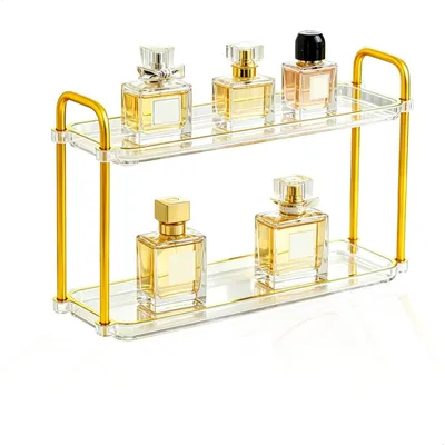 Productafbeelding van Parfumstandaard met Gouden Rand en 2 Niveaus