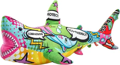 Immagine prodotto di Squalo peluche grande colorato - circa 80 cm