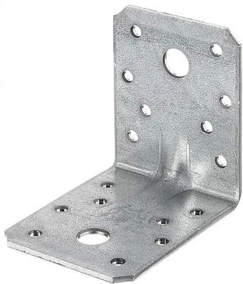 Produktbild von Alberts Schwerlast-Winkelverbinder mit Sicke | sendzimirverzinkt | 70 x 70 x 55 mm | 12er Set