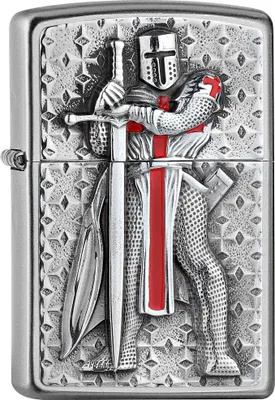 Immagine prodotto di Accendino Zippo Templer II cavaliere Chrome con placca antivento