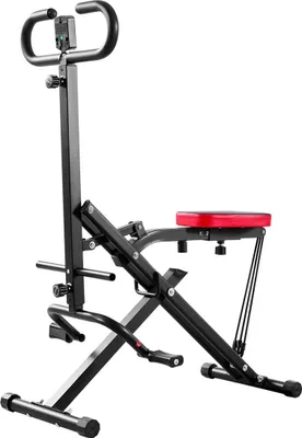 Obrázok produktu pre Squat stroj, stroj na hlboký drep pre domáce použitie, ľahko nastaviteľné a skladacie cvičebné zariadenie, stroj na trénovanie gluteálov s 3 vysokopevnostnými odporovými pásmi, stroj na cvičenie gluteálov a nôh pre domáce použitie, čierny