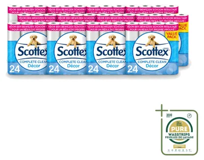 Imagen del producto de 12 rollos de papel higiénico Scottex, de doble capa, pack ahorro, 12 unidades