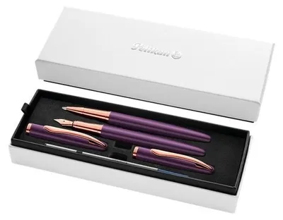 Obrázok produktu pre Pelikan Jazz, Fialová, 2 kusov, Guľôčkové pero + Plniace pero
