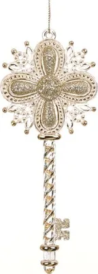 Produktbild von Goodwill Weihnachtsanhänger Schlüsselschmuck Glas Gold 15 cm Sonderangebot pro 2 x 2 Stück
