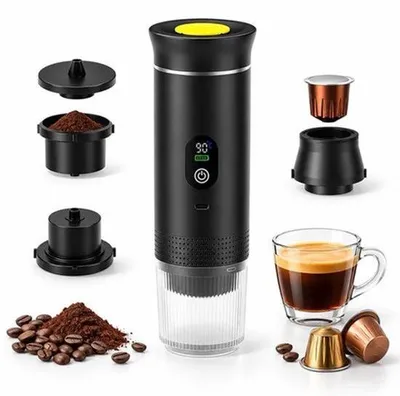 Productafbeelding van 3-in-1 draagbare espressomachine, koffiemachine met accu voor op reis