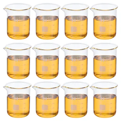 Produktbild von Solidchoice – Set mit 12 Messbechern aus Borosilikatglas, 150 ml, mit Ausguss