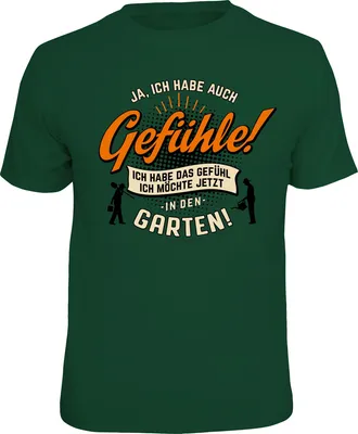 Produktbild von Herren T-Shirt mit Gärtner-Motiv, 100% Baumwolle, Größe XXL, Standard 100