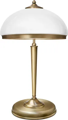 Produktbild von Messing Tischleuchte raffiniert klassisch Goldpatina 53cm Ø30cm 2x E14 80W Wohnzimmer Schlafzimmer Büro Leselampe handgefertigt