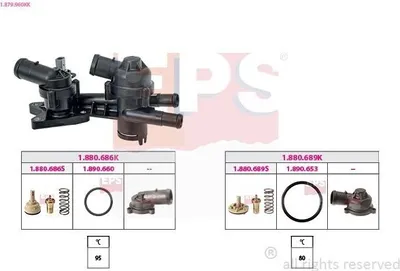 Produktbild von EPS Thermostat Kühlmittel für VW GOLF VI (5K1) Golf V Schrägheck (1K1) Polo Schrägheck (6R1, 6C1) TOURAN (1T1, 1T2) TIGUAN (5N)