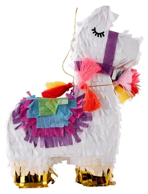 Produktbild von Mini Pinata in Lama-Form | 15 x 4 x 20 cm - Für Kindergeburtstage und Mottopartys