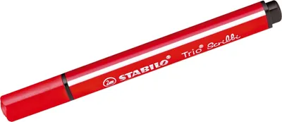 Produktbild von Gefederter Dreikant-Filzstift - STABILO Trio Scribbi - 5er Pack - rot