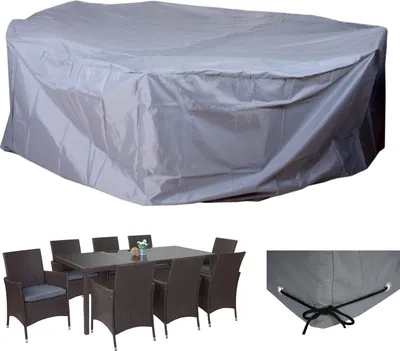 Produktbild von Abdeckplane Abdeckhaube Schutzhülle Schutzplane für Garnituren, grau Ø300cm