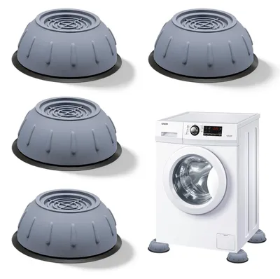 4 Anti-Vibrationspads für Waschmaschine, Gummifüße, rutschfest, 8,5x4 cm