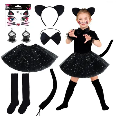 Image de Costume d'animaux pour filles - Thème chat noir