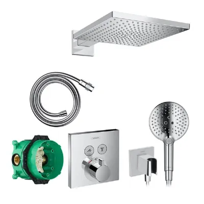 Produktbild von hansgrohe Duscharmatur Raindance Select S Duschsystem, Ecostat Duschbrause Regendusche (Wasser sparen, Wassersparen, Komplettset, Duschbrause Set)