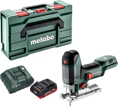 Image de Metabo ST 18 LT 130 BL Scie sauteuse sans fil 18 V 130 mm Brushless + 1x batterie LiHD 4,0 Ah + chargeur + Metabox