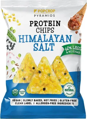 CHRUPKI PIRAMIDKI PROTEINOWE Z SOLĄ HIMALAJSKĄ BEZGLUTENOWE 60 g - POPCROP