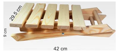 Produktbild von Klappbarer Holz-Hocker 2-in-1 – Hocker, Beistelltisch, Pflanzenständer – Naturholz, für Garten, Balkon, Camping oder Zuhause – 30x28x32 cm