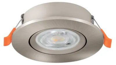 Imagen del producto de Foco empotrable Barranco, níquel, diámetro 9 cm - Regulable en 3 tonos de luz